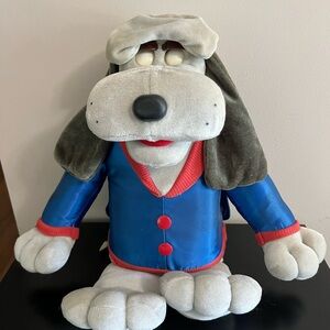 Tonka Plush Dog with Blue Jacket and Gray Ears